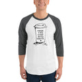 Men's 3/4th Sleeve Raglan T- Shirt - Good days start with coffee- Takeaway cup