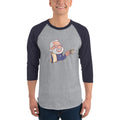 Men's 3/4th Sleeve Raglan T- Shirt - Namo- Drinking Chai- Cartoon
