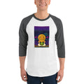 Men's 3/4th Sleeve Raglan T- Shirt - Onam- Dancers of Kerala