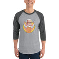 Men's 3/4th Sleeve Raglan T- Shirt - Narendra Modi- Raised Hands