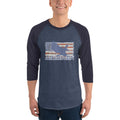 Men's 3/4th Sleeve Raglan T- Shirt - American