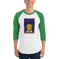 Men's 3/4th Sleeve Raglan T- Shirt - Onam- Dancers of Kerala