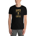 Men's Round Neck T Shirt - Life begins after coffee