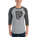 Men's 3/4th Sleeve Raglan T- Shirt - Coffee Mug
