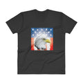 Men's V- Neck T Shirt - Shining- Eagle & Star Spangled Banner