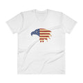 Men's V- Neck T Shirt - Eagle- American Flag design