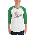 Men's 3/4th Sleeve Raglan T- Shirt - Namo- Drinking Chai- Cartoon