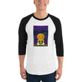 Men's 3/4th Sleeve Raglan T- Shirt - Onam- Dancers of Kerala