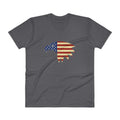 Men's V- Neck T Shirt - Eagle- American Flag design