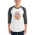 Men's 3/4th Sleeve Raglan T- Shirt - Narendra Modi- Peaceful
