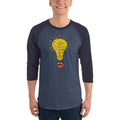 Men's 3/4th Sleeve Raglan T- Shirt - Coffee is always a good idea- bulb