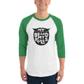 Men's 3/4th Sleeve Raglan T- Shirt - My Beard My Rules