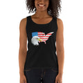 Women's Missy Fit Tank top - Eagle- USA Map with Flag