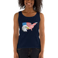 Women's Missy Fit Tank top - Eagle- USA Map with Flag