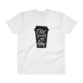 Men's V- Neck T Shirt - Start your day with coffee