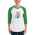 Men's 3/4th Sleeve Raglan T- Shirt - Namo- Cartoon -Thumbs up