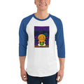 Men's 3/4th Sleeve Raglan T- Shirt - Onam- Dancers of Kerala
