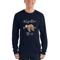 Navy / S Bengali Unisex Fine Jersey Long Sleeve T-Shirt - #Lyadkhor To?