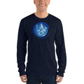 Navy / S Bengali Unisex Fine Jersey Long Sleeve T-Shirt - Om