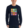Navy / S Long Bengali Unisex Fine Jersey Long Sleeve T-Shirt - Phuchka and Friendst-shirt