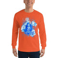 Orange / S Bengali Ultra Cotton Long Sleeve T-Shirt - Om Namah Shivay-03
