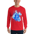 Red / S Bengali Ultra Cotton Long Sleeve T-Shirt - Om Namah Shivay-03