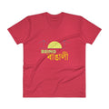 Red / S Bengali Unisex Short Sleeve V-Neck Jersey Tee - Being Bangali