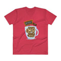 Red / S Bengali Unisex Short Sleeve V-Neck Jersey Tee - Coffee House Er Sei Adda