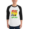White/Black / XS Bengali Unisex Fine Jersey Raglan Tee - Bosonto Ese Gache