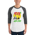 White/Heather Charcoal / XS Bengali Unisex Fine Jersey Raglan Tee - Bosonto Ese Gache