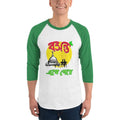 White/Kelly / XS Bengali Unisex Fine Jersey Raglan Tee - Bosonto Ese Gache