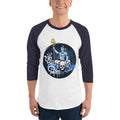 White/Navy / XS Bengali Unisex Fine Jersey Raglan Tee - Om Namah Shivay-01