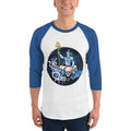 White/Royal / XS Bengali Unisex Fine Jersey Raglan Tee - Om Namah Shivay-01
