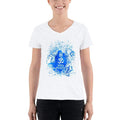 White / S Bengali Lightweight V-Neck T-Shirt - Om Namah Shivay-03