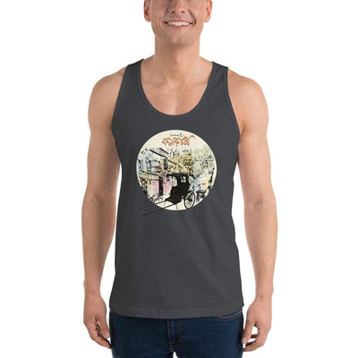 Asphalt / XS Bengali Fine Jersey Tank Top Unisex - Amar Kolkata-Rickshow