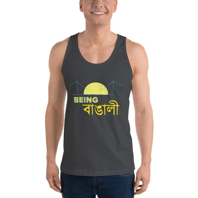 Asphalt / XS Bengali Fine Jersey Tank Top Unisex - Being Bangali