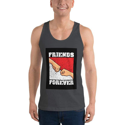 Asphalt / XS Bengali Fine Jersey Tank Top Unisex - Friends Forever