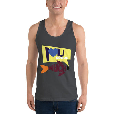 Asphalt / XS Bengali Fine Jersey Tank Top Unisex - I love you so much