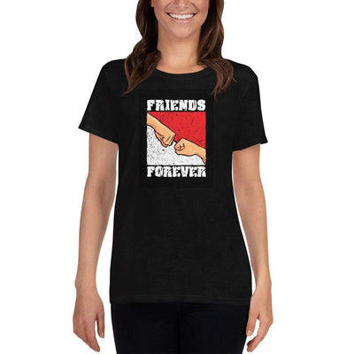 Black / S Bengali Heavy Cotton Short Sleeve T-Shirt -Friends Forever