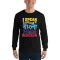 Black / S Bengali Ultra Cotton Long Sleeve T-Shirt - Funky Sarcasm