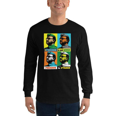 Black / S Bengali Ultra Cotton Long Sleeve T-Shirt -Netaji