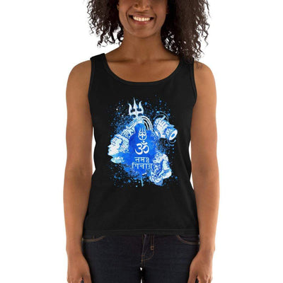 Black / S Bengali Ultra Cotton Tank Top - Om Namah Shivay-03