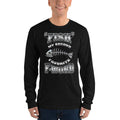 Black / S Bengali Unisex Fine Jersey Long Sleeve T-Shirt - F for Fish