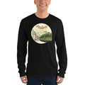 Black / S Bengali Unisex Fine Jersey Long Sleeve T-Shirt -My Kolkata Tram