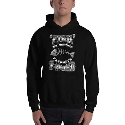 Black / S Bengali Unisex Heavy Blend Hooded Sweatshirt - F for Fish