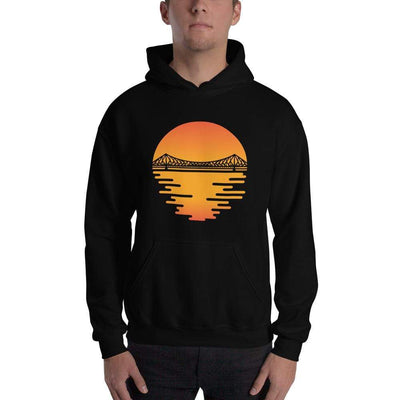 Black / S Bengali Unisex Heavy Blend Hooded Sweatshirt - Howrah by the Dawn