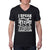 Black / S Bengali Unisex Short Sleeve V-Neck Jersey Tee - I speak Sarcasm - Grunge