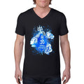 Black / S Bengali Unisex Short Sleeve V-Neck Jersey Tee - Om Namah Shivay-03