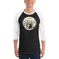 Black/White / XS Bengali Unisex Fine Jersey Raglan Tee -Amar Kolkata-Rickshow