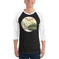 Black/White / XS Bengali Unisex Fine Jersey Raglan Tee - My Kolkata Tram